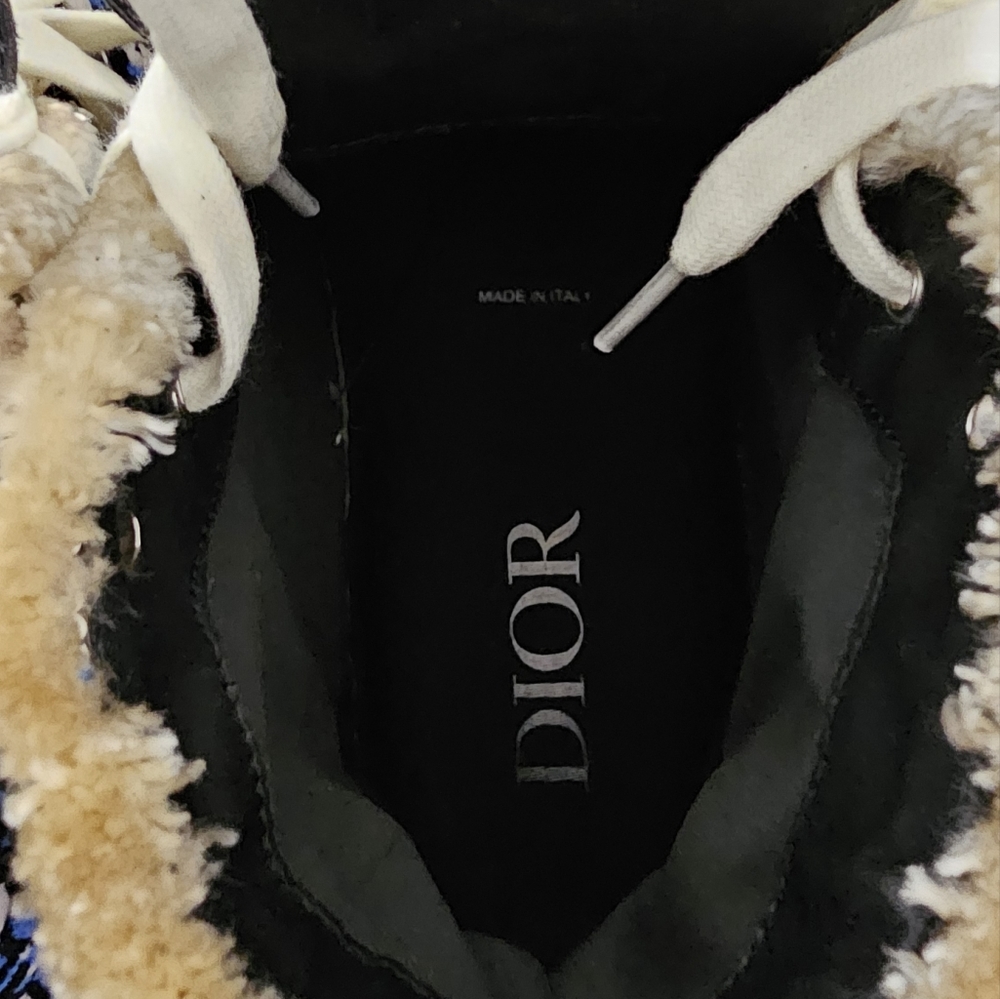 DIOR B23 HIGH-TOP SNEAKER. Beige, Black and Navy Blue Dior Oblique Tapestry - Picture 10 of 16